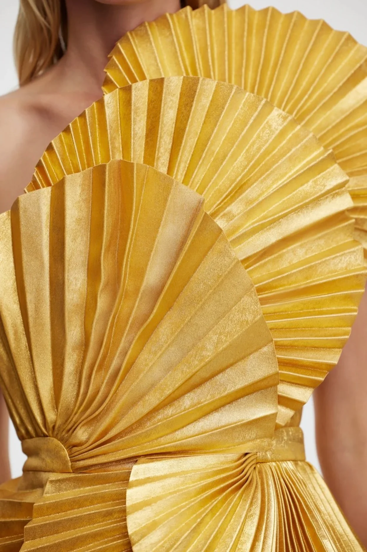 Abbotsford Mini Dress HONEY  GOLD METALLIC - Image 4