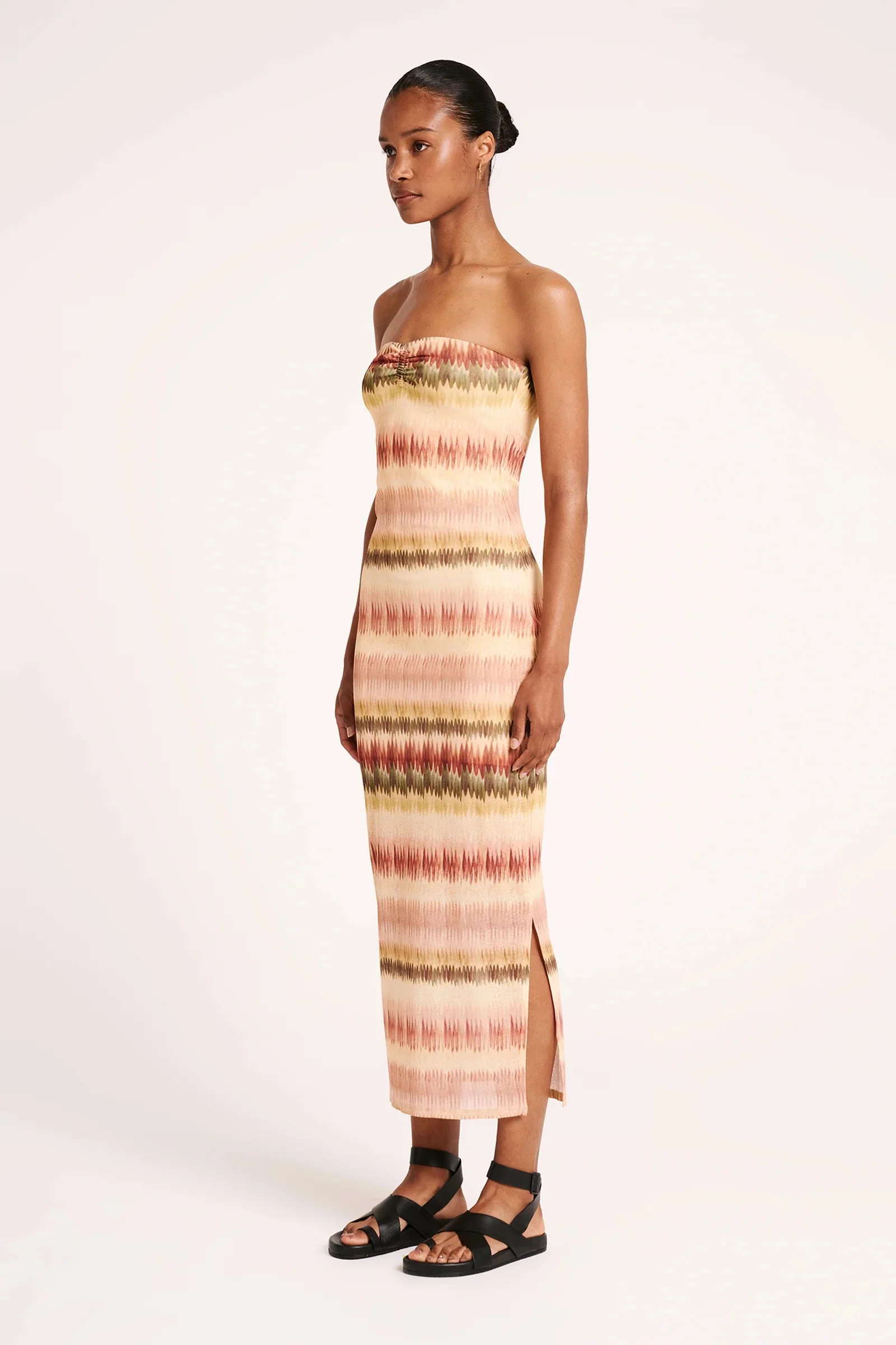 Akira Strapless Dress - Calypso - Image 2