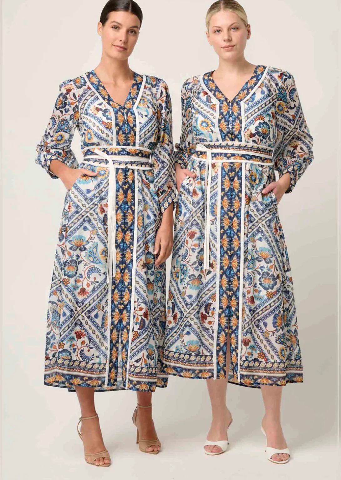 Alexis Silk Cotton Midi Dress in PETINOS FLOROS - Image 3