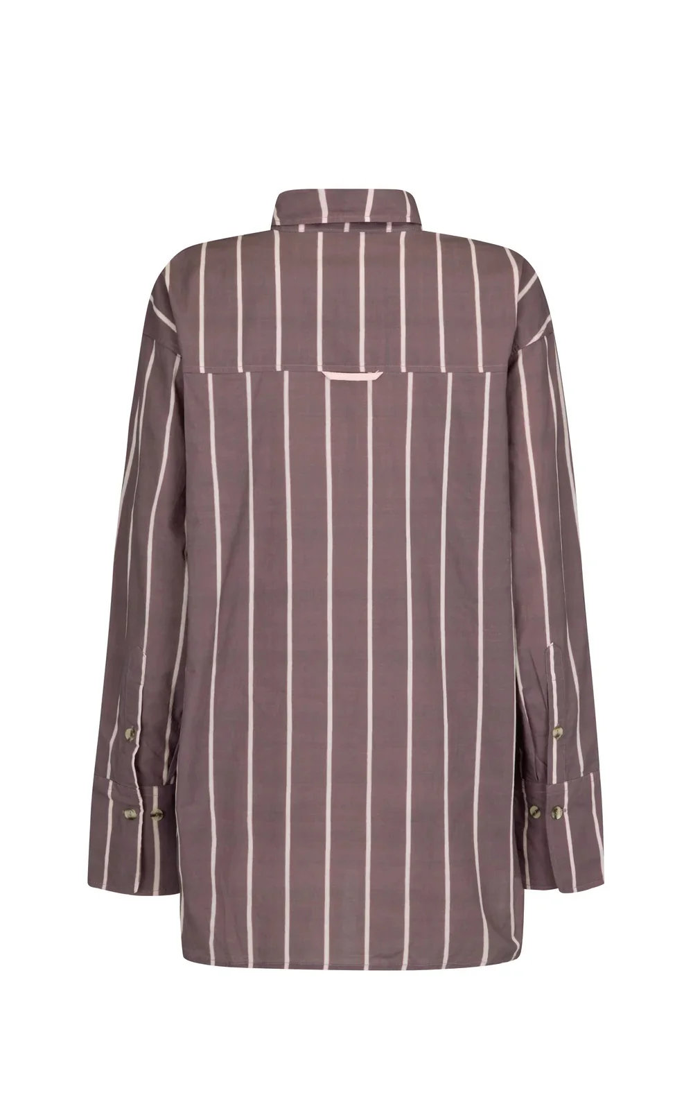Alpine Cotton Stripe Shirt RED WINE - Image 7