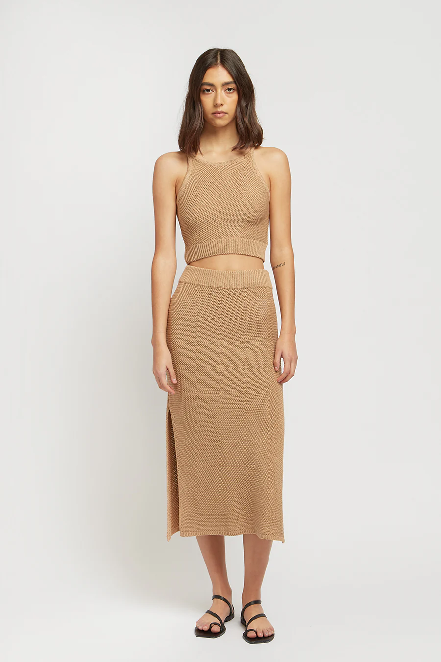Alyn Crotchet Cropped Top Toffee