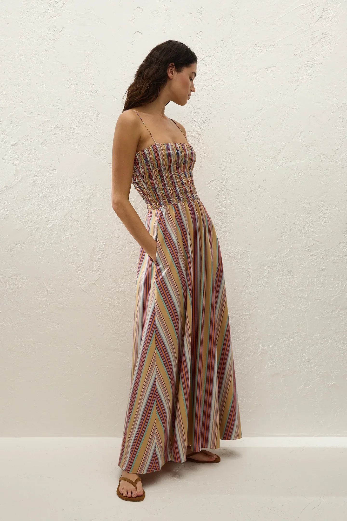 Anniken Maxi Dress AGUA STRIPE MUSTARD - Image 2