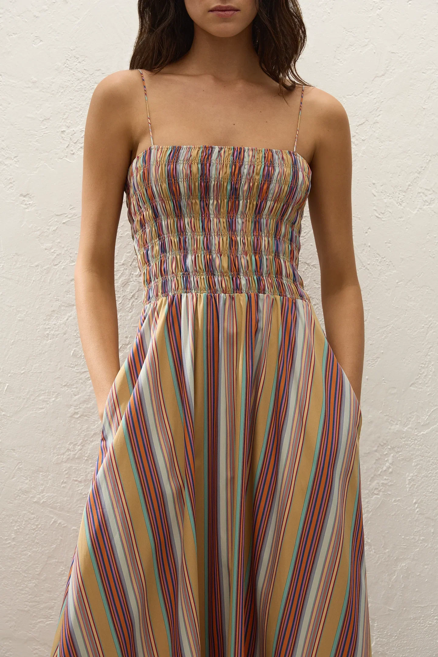 Anniken Maxi Dress AGUA STRIPE MUSTARD - Image 3