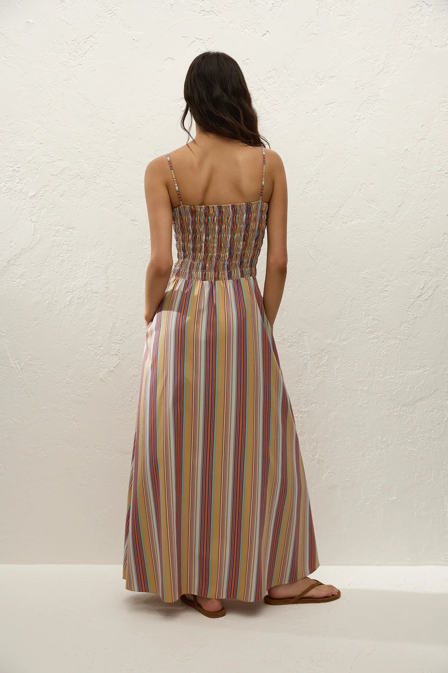 Anniken Maxi Dress AGUA STRIPE MUSTARD - Image 4