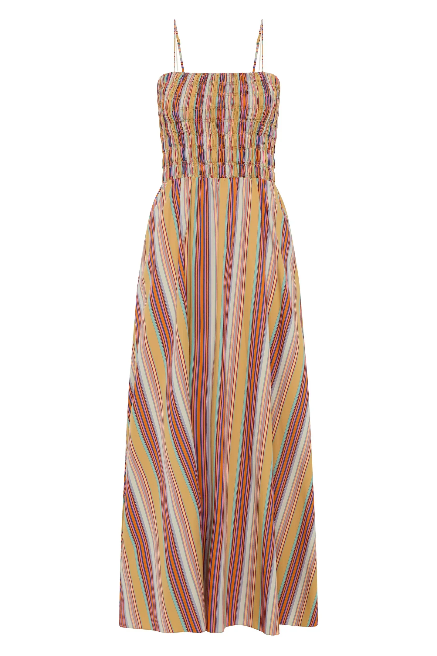 Anniken Maxi Dress AGUA STRIPE MUSTARD - Image 5