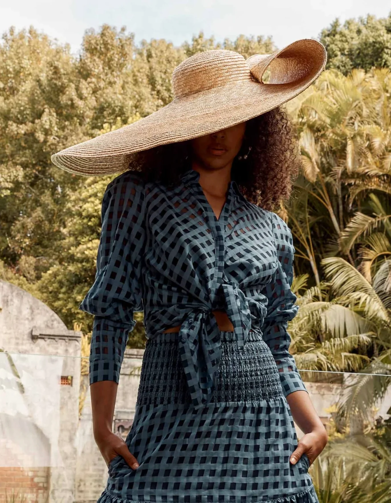 Antigua Cotton Silk Self Self Check Shirt in Laguna - Image 3