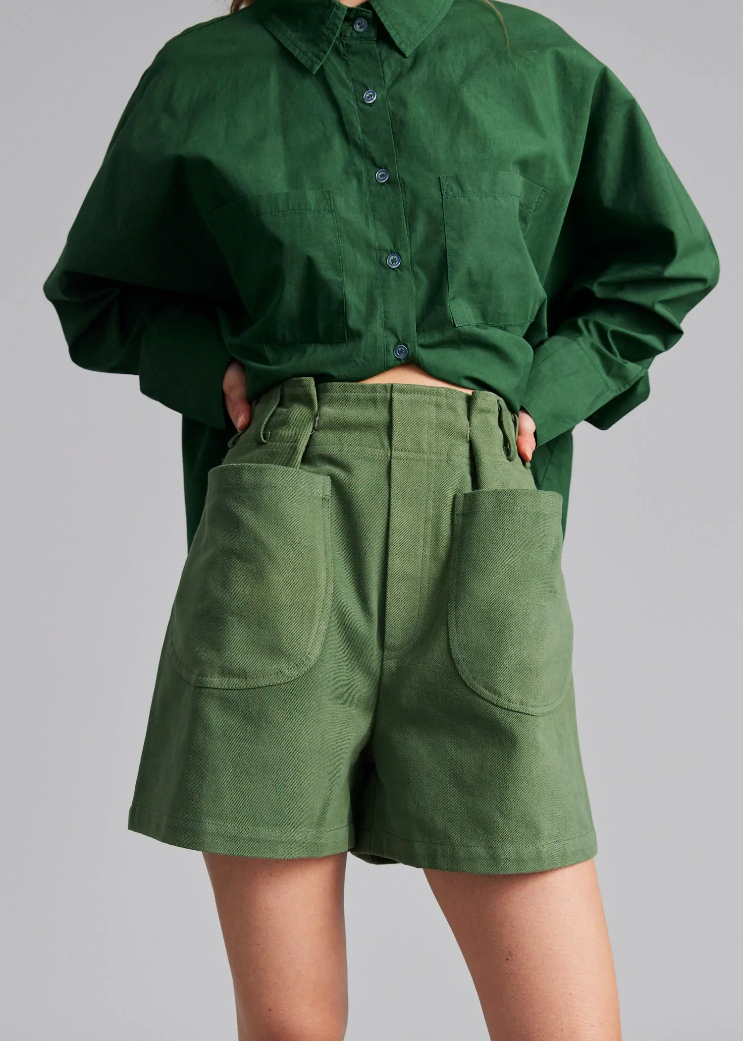 Bage Drill Shorts Hunter Green - Image 4
