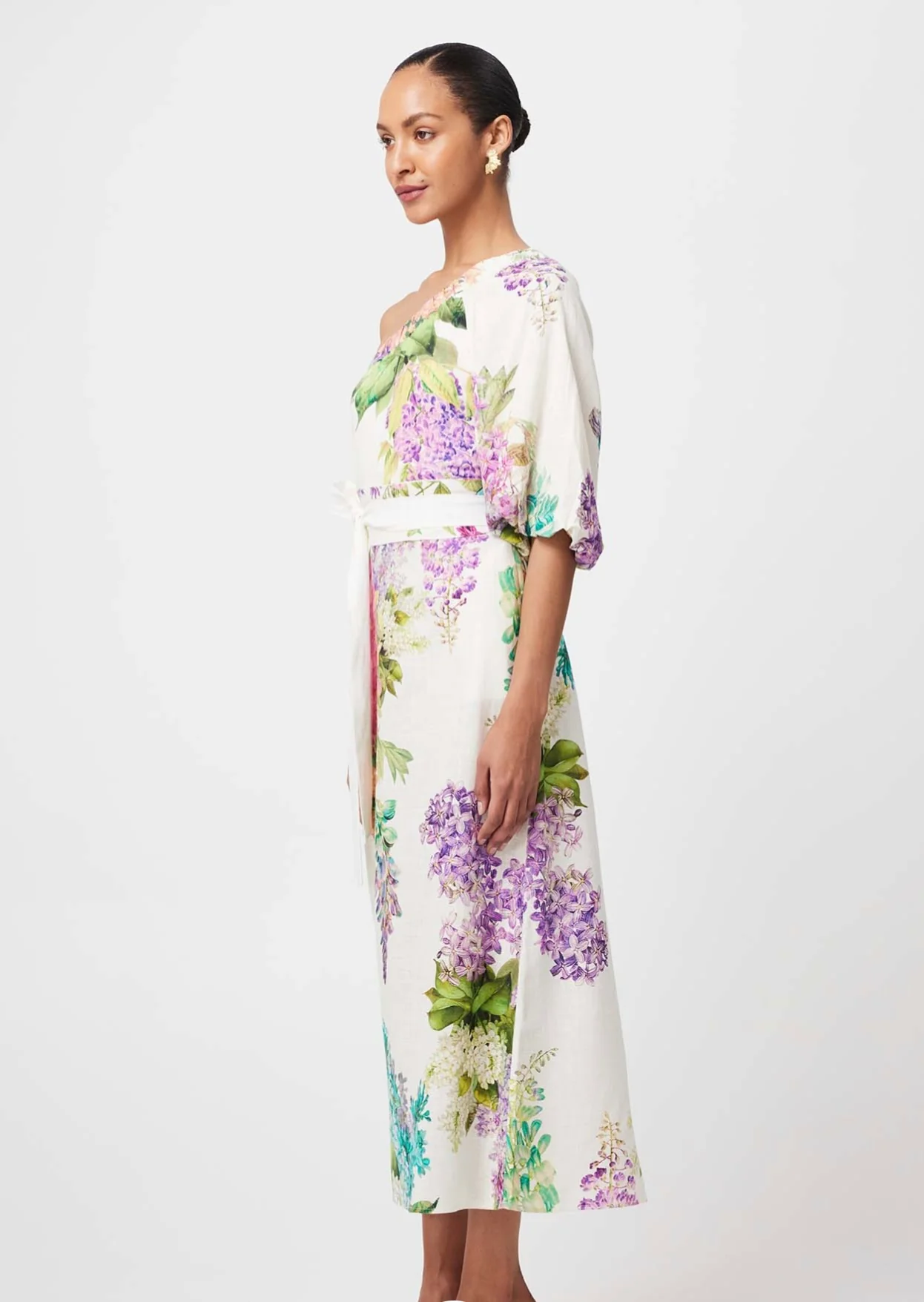 Bahia One Shoulder Dress WISTERIA ALBA - Image 5