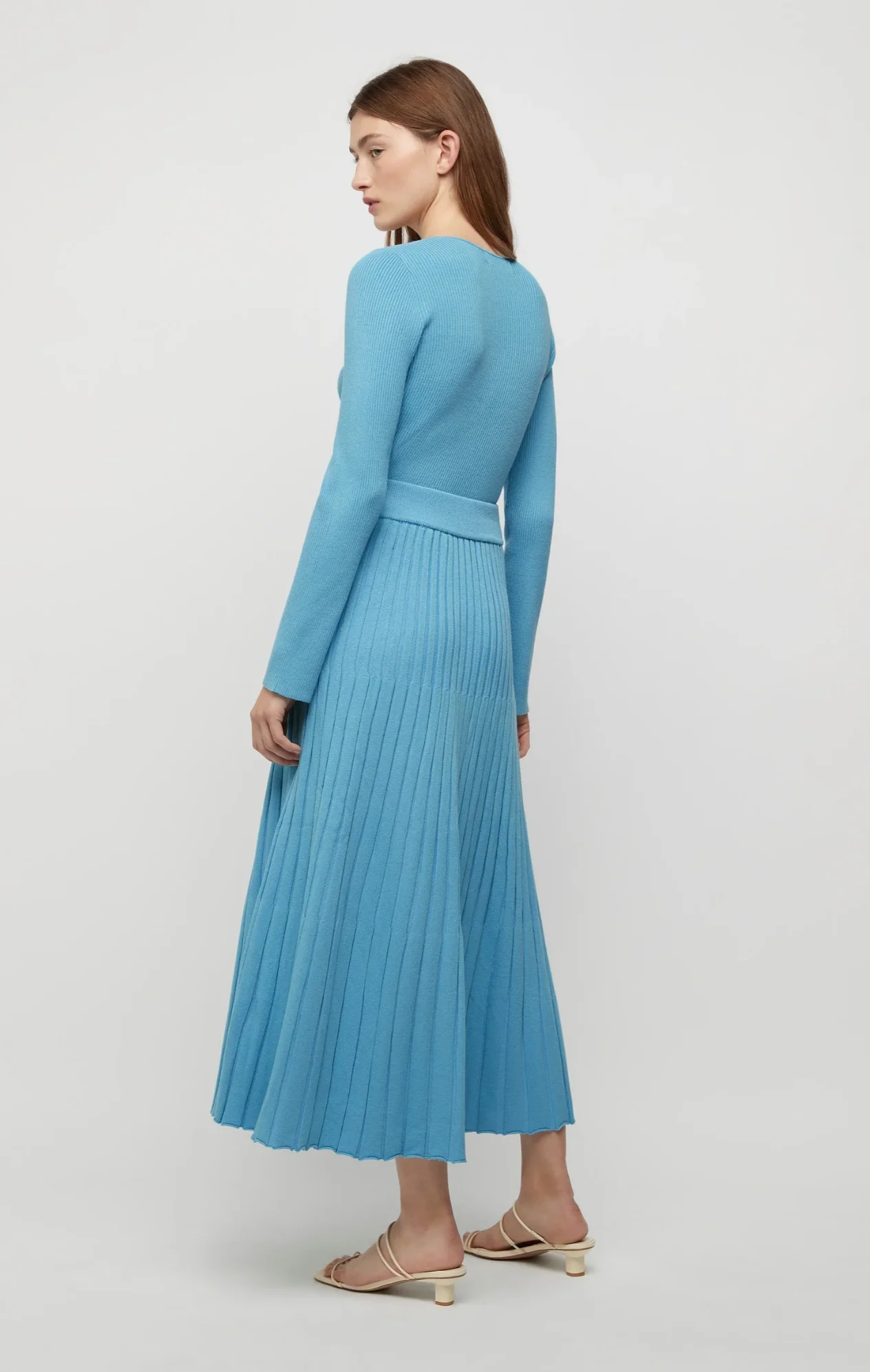 Basic Rib Knit Top - Azure Blue - Image 3