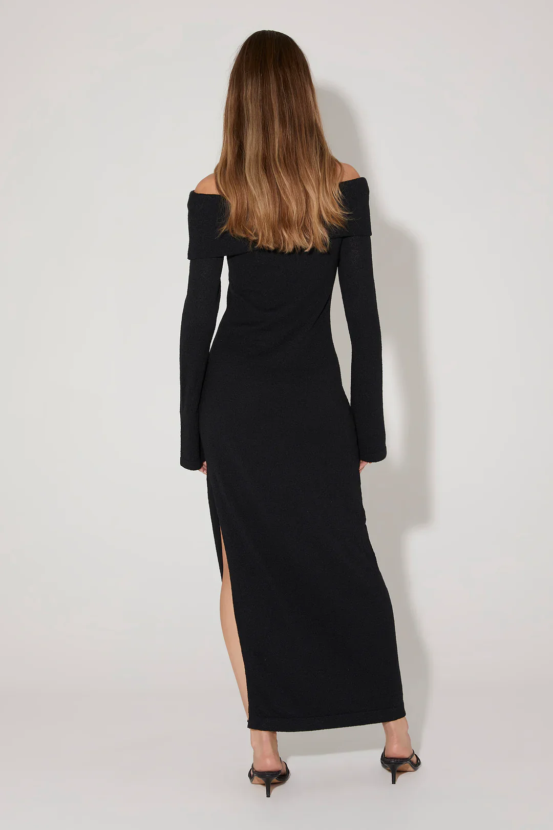 Belair Knit Midi Dress BLACK - Image 5