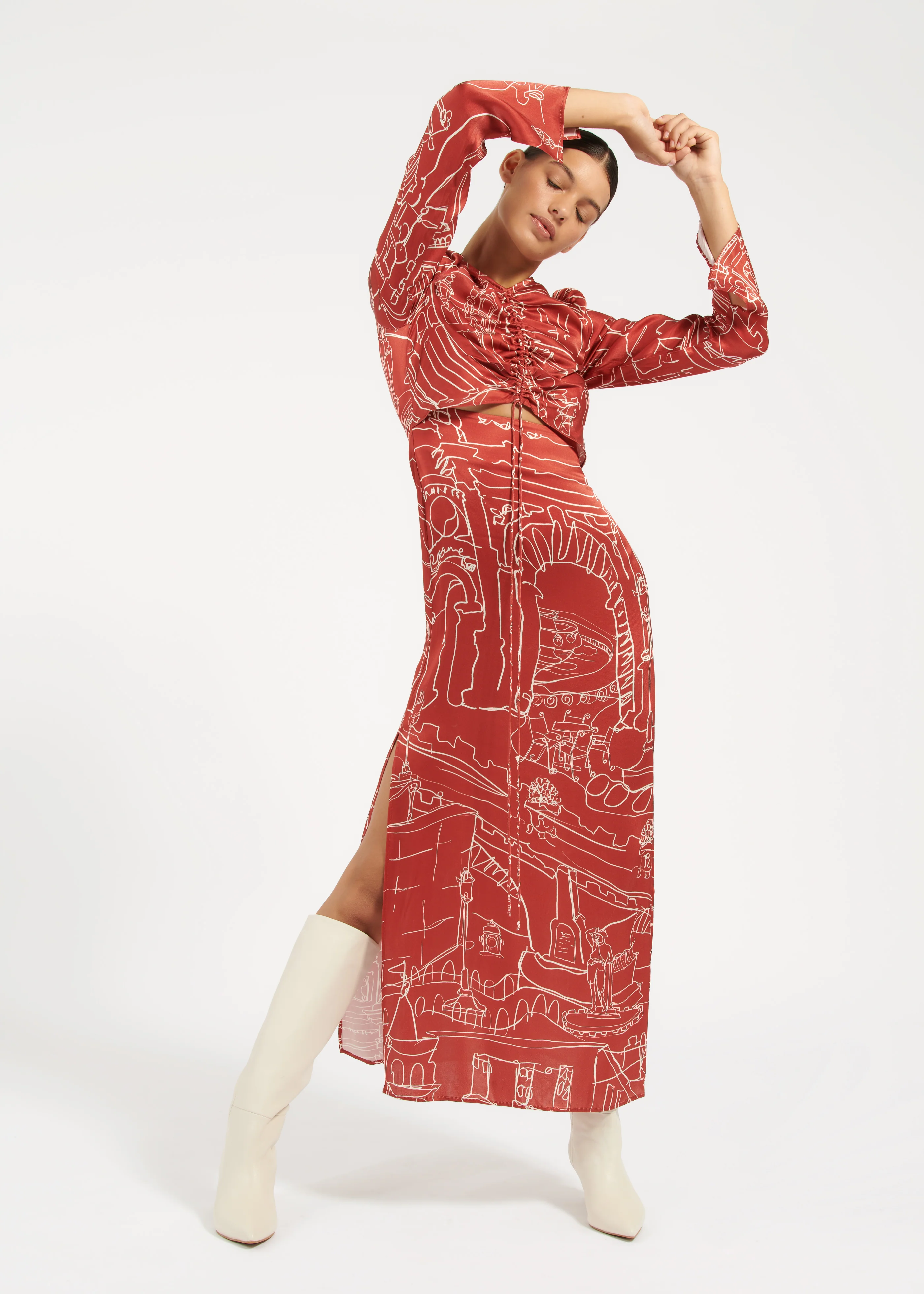 Beso Dress ROAME CITTA NEGRONI