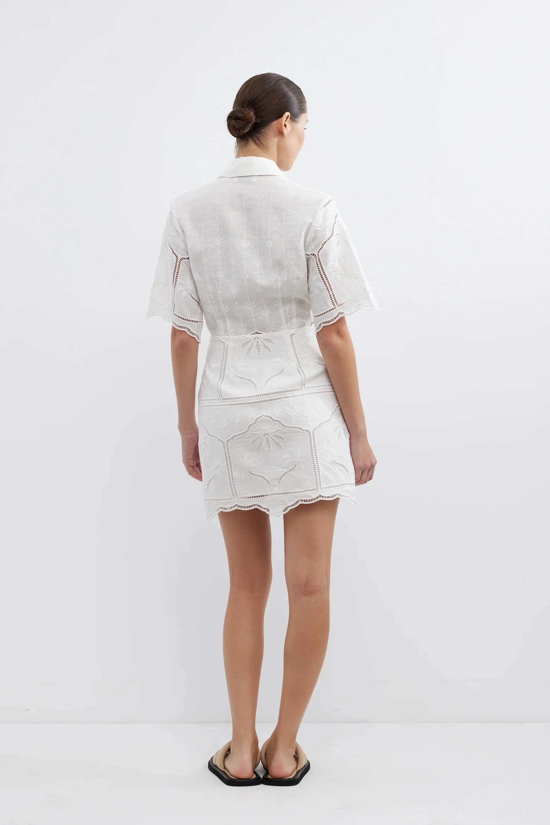 Bonita Shirt Dress WHITE - Image 5