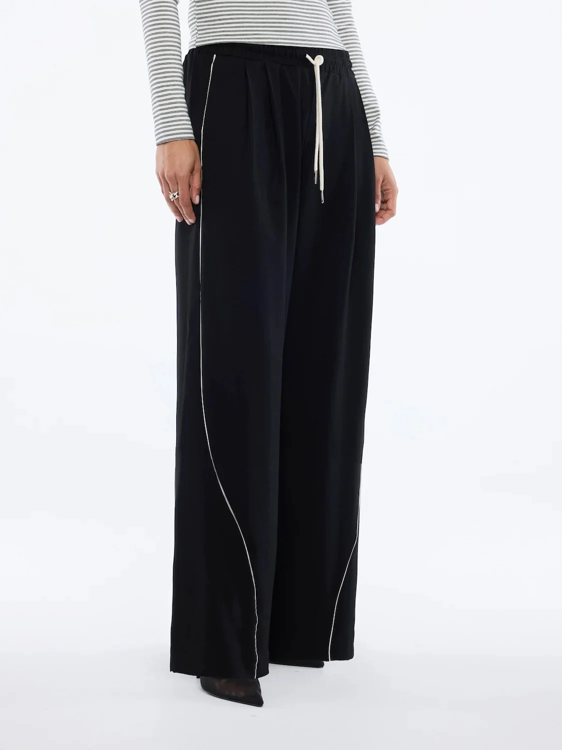 Bowie Wide Leg Pant BLACK - Image 4