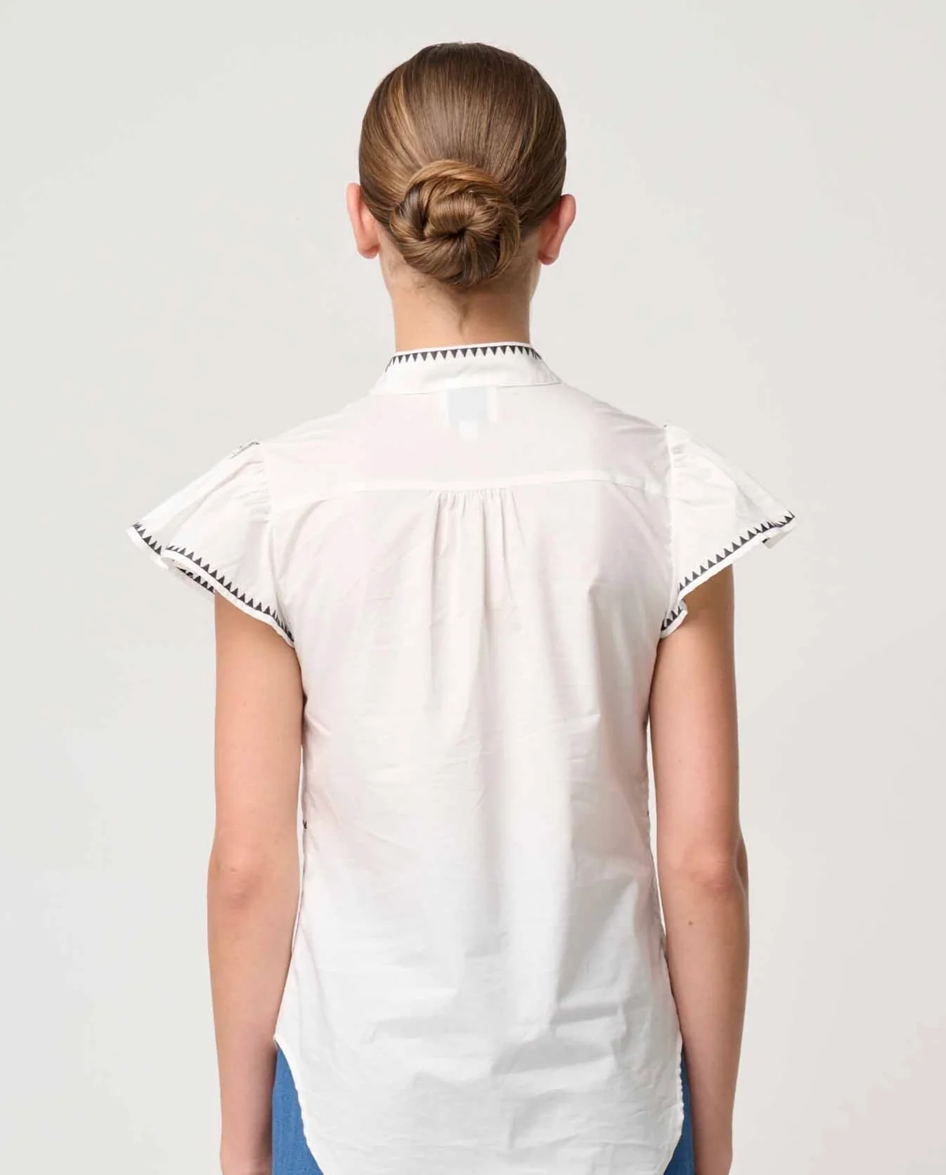 Carlyle Embroidered Cotton Voile Top IVORY - Image 5