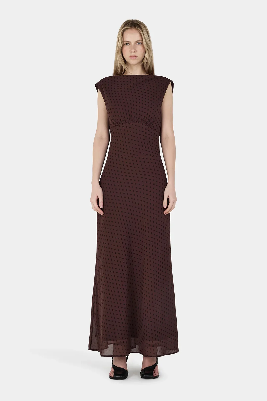 Carmela Bias Dress CHOCOLATE POLKA