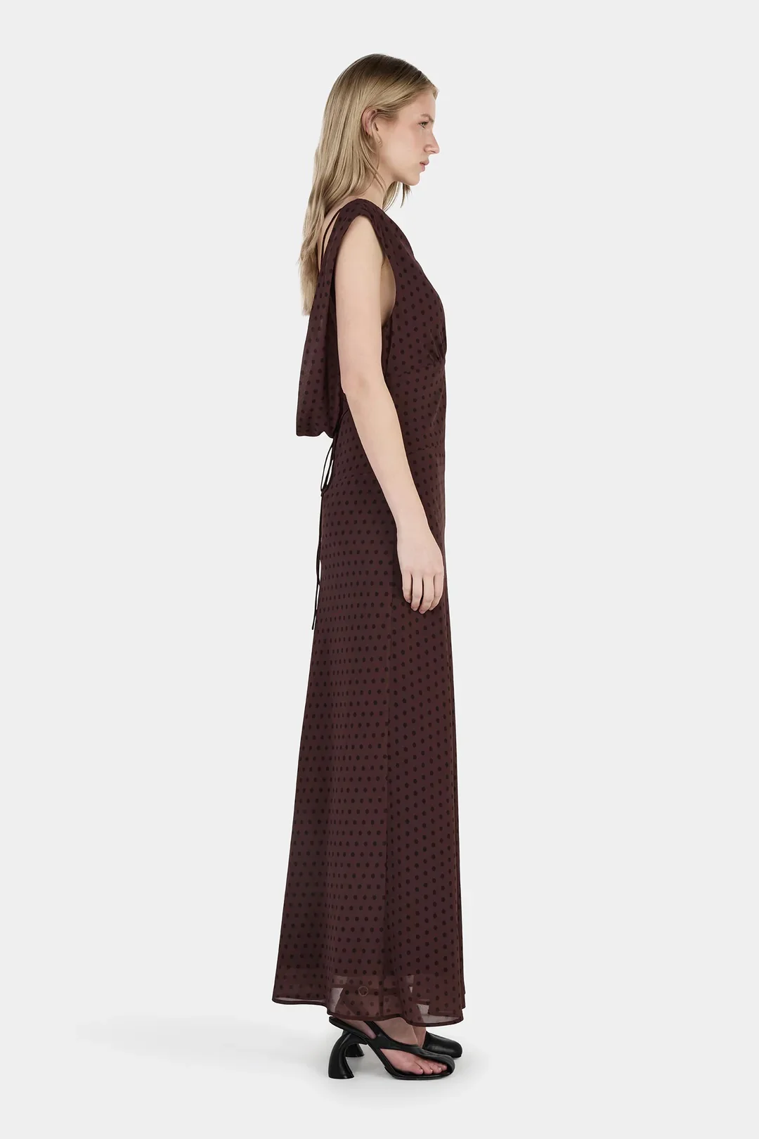 Carmela Bias Dress CHOCOLATE POLKA - Image 5