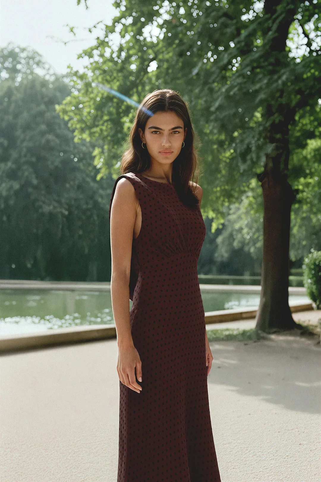 Carmela Bias Dress CHOCOLATE POLKA - Image 6