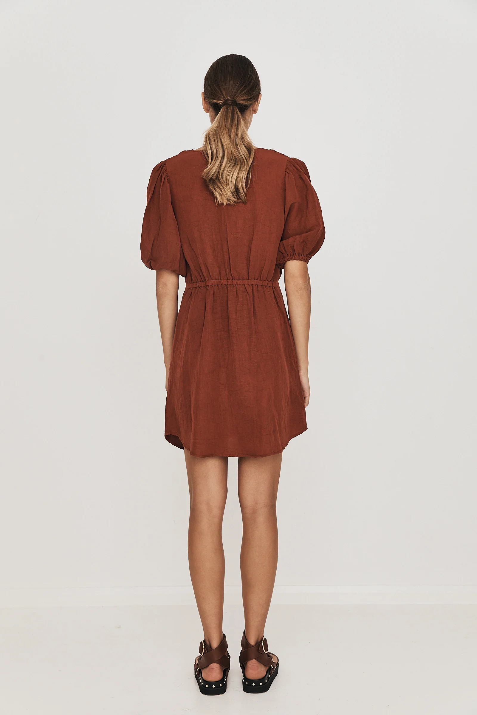 Cleo Mini Dress Rust - Image 6