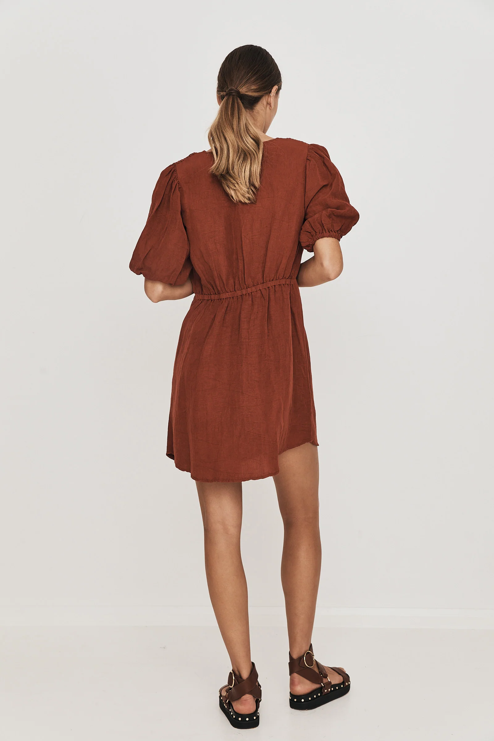Cleo Mini Dress Rust - Image 7