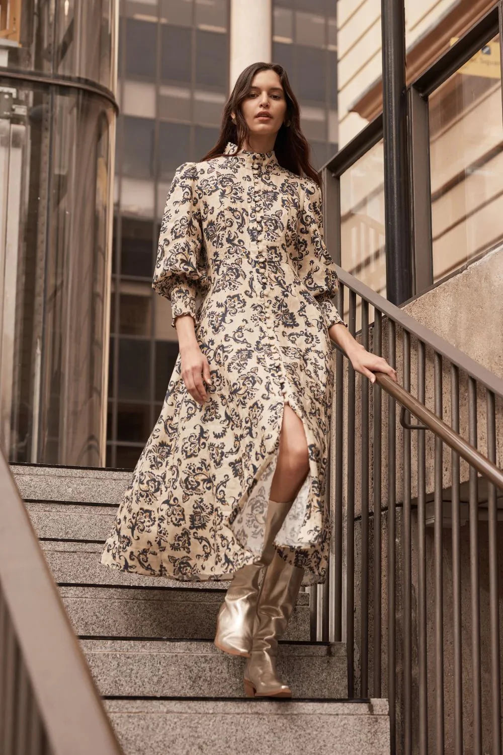 Crave Dress OCHRE FLORAL