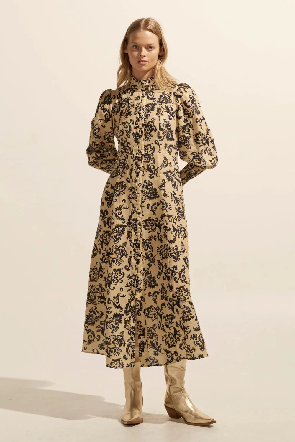 Crave Dress OCHRE FLORAL - Image 4