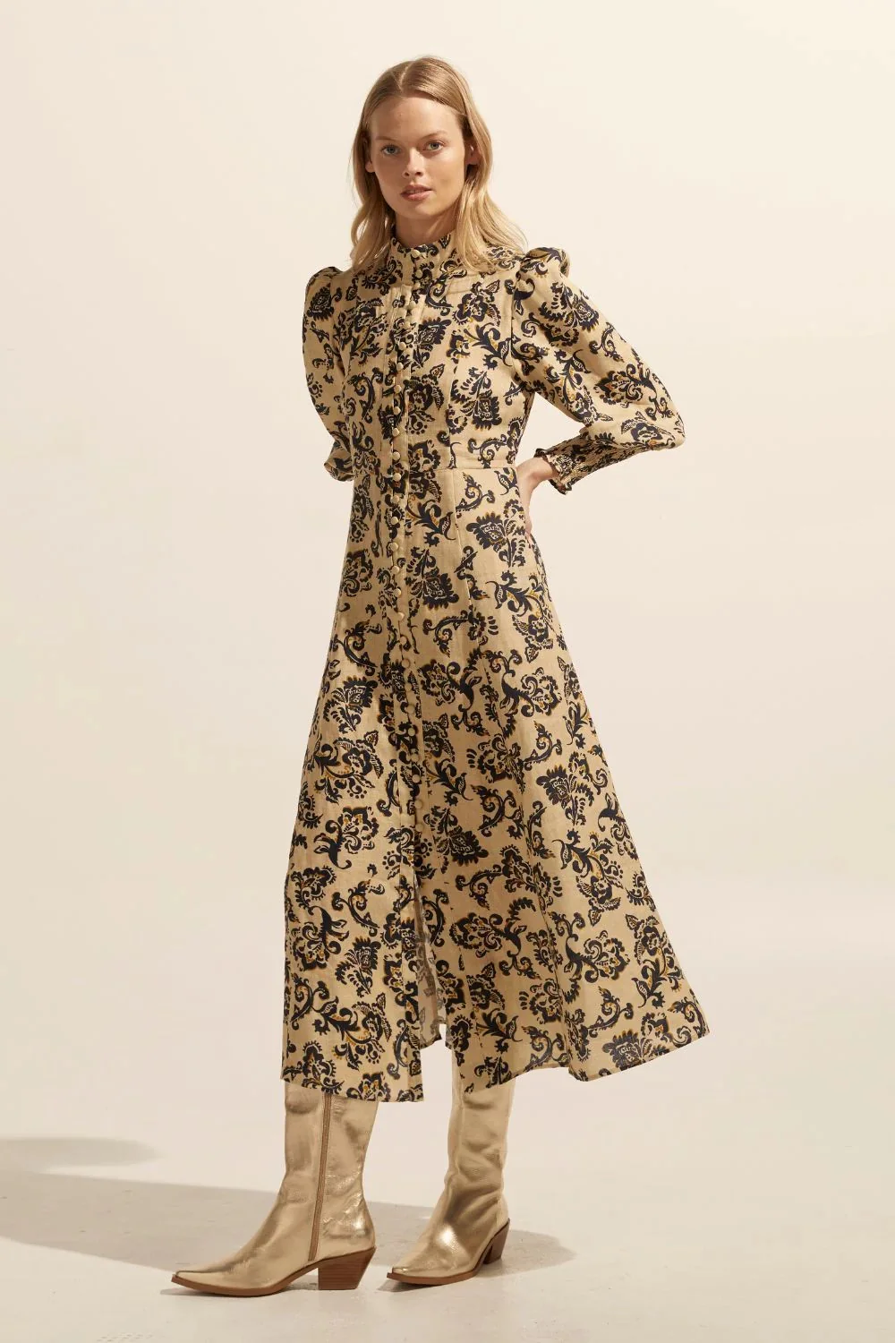 Crave Dress OCHRE FLORAL - Image 5