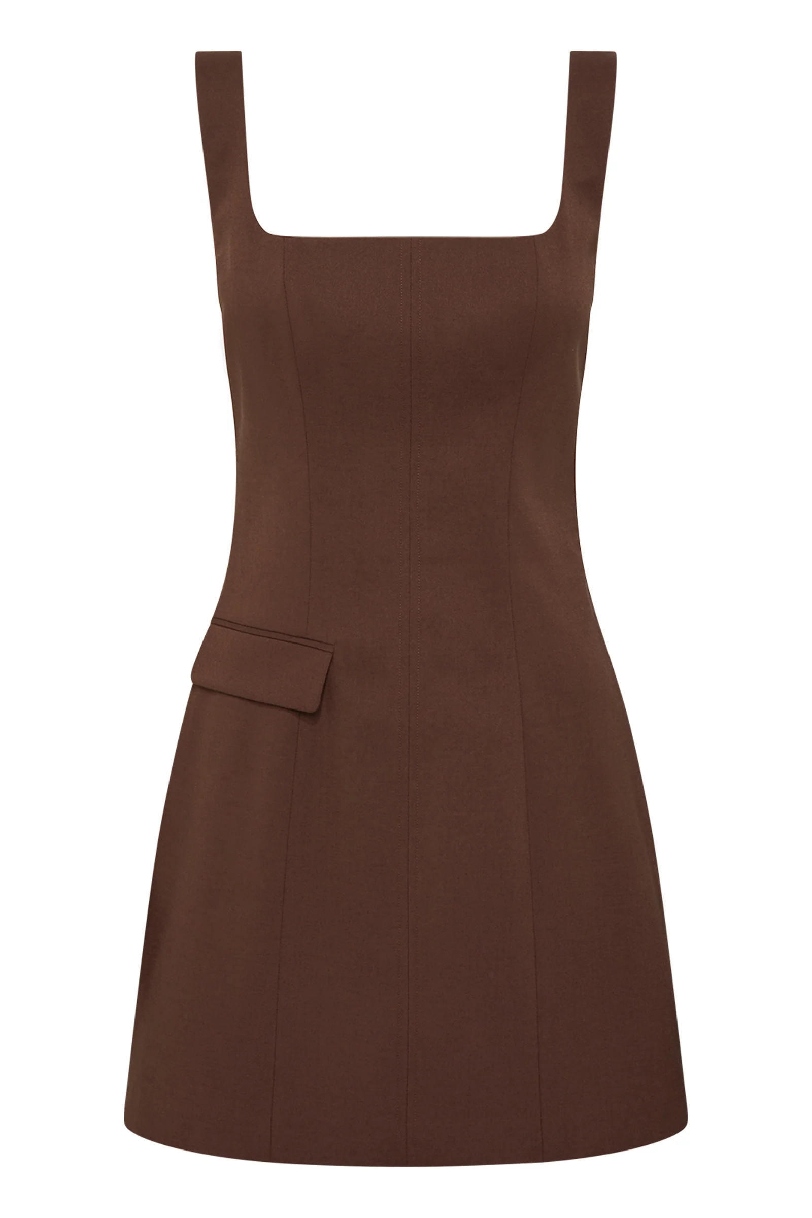 Easton Tailored Mini Dress COCOA - Image 3