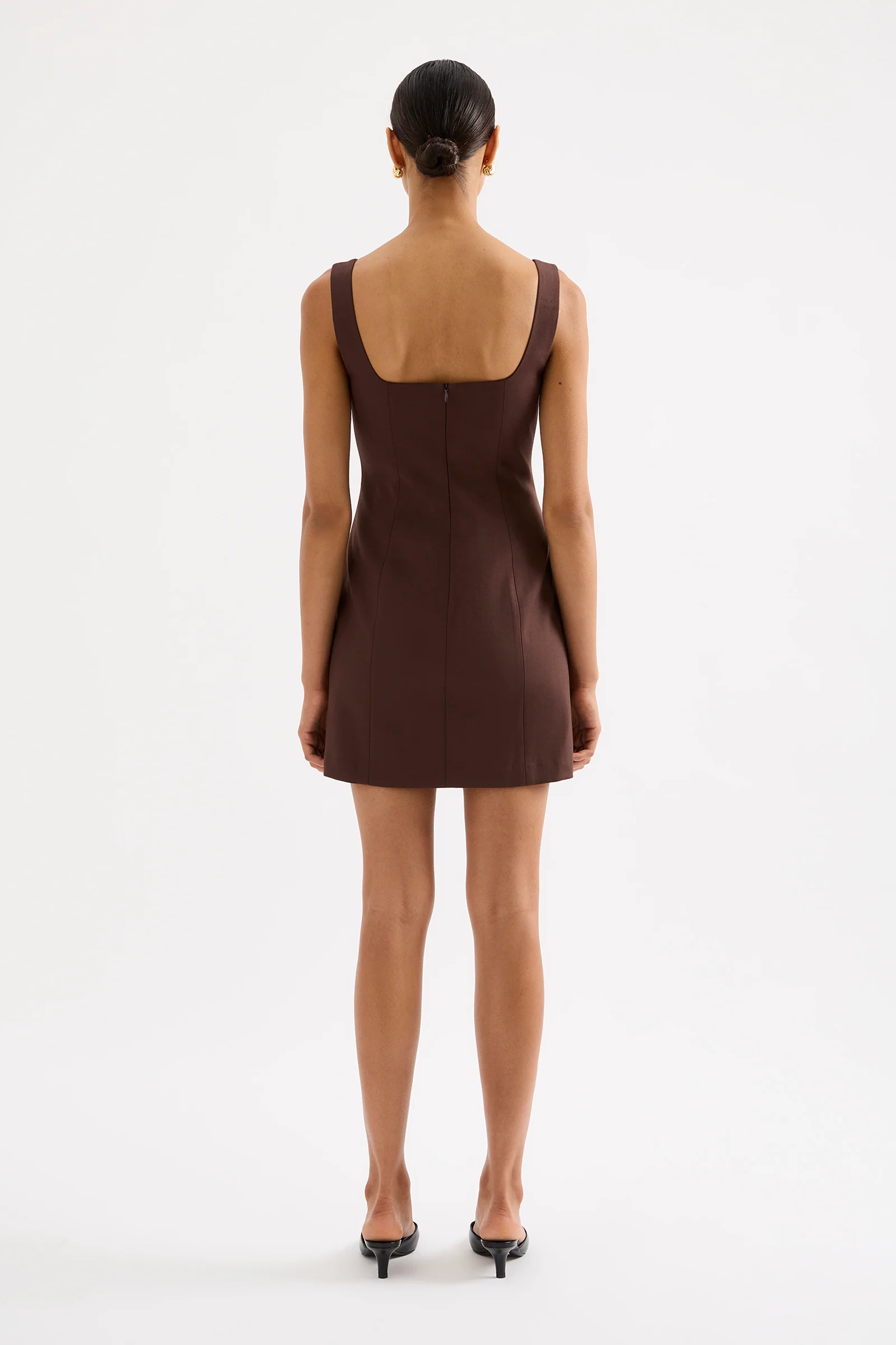 Easton Tailored Mini Dress COCOA - Image 8