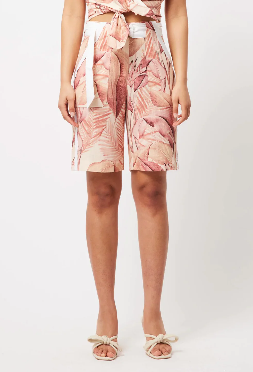 Elysian Linen Shorts in Sunset Paradise - Image 4