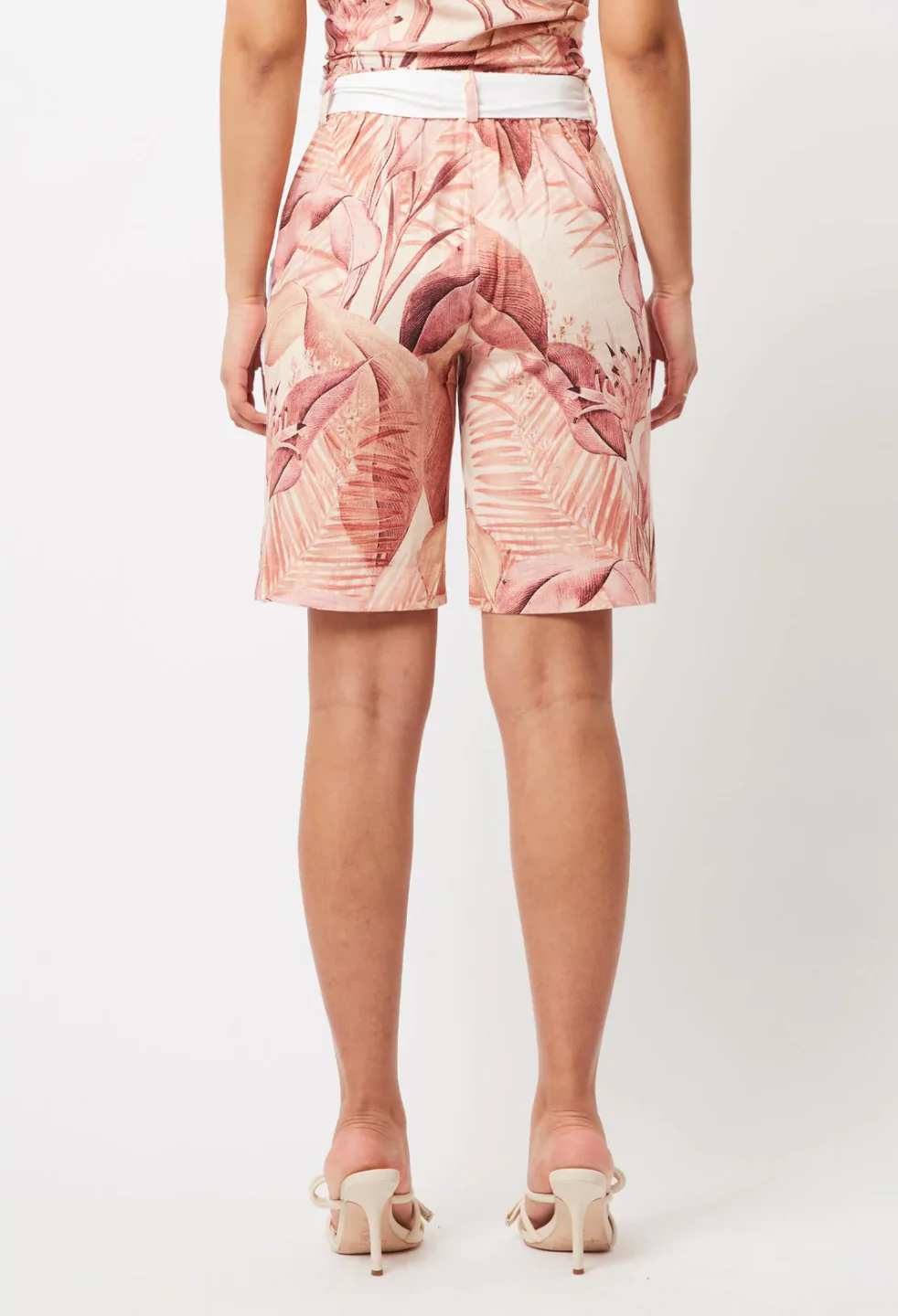 Elysian Linen Shorts in Sunset Paradise - Image 5