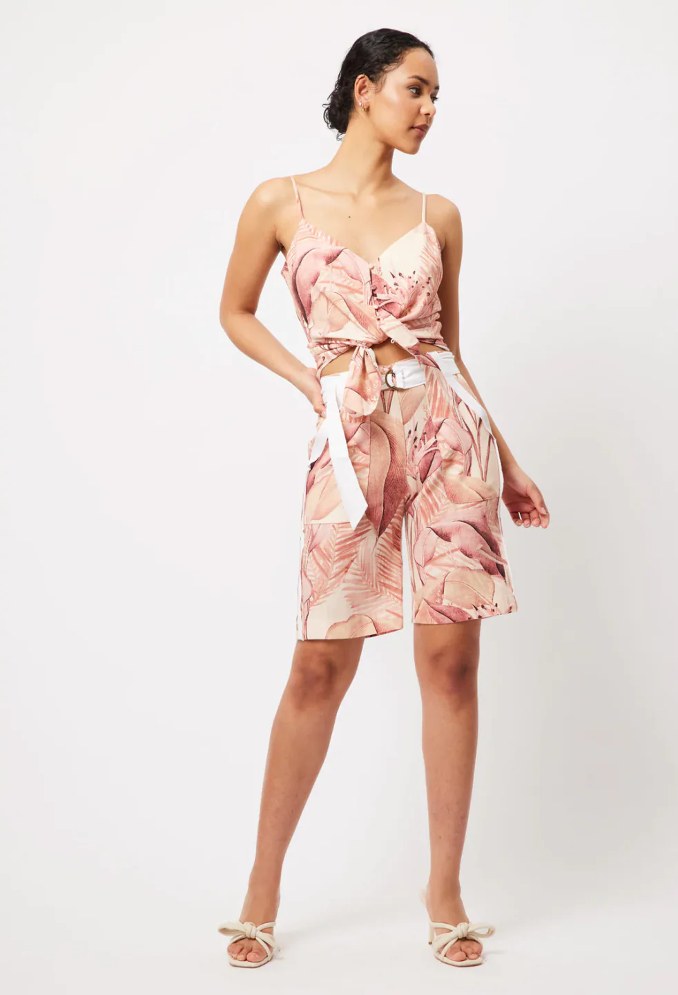 Elysian Linen Shorts in Sunset Paradise - Image 6