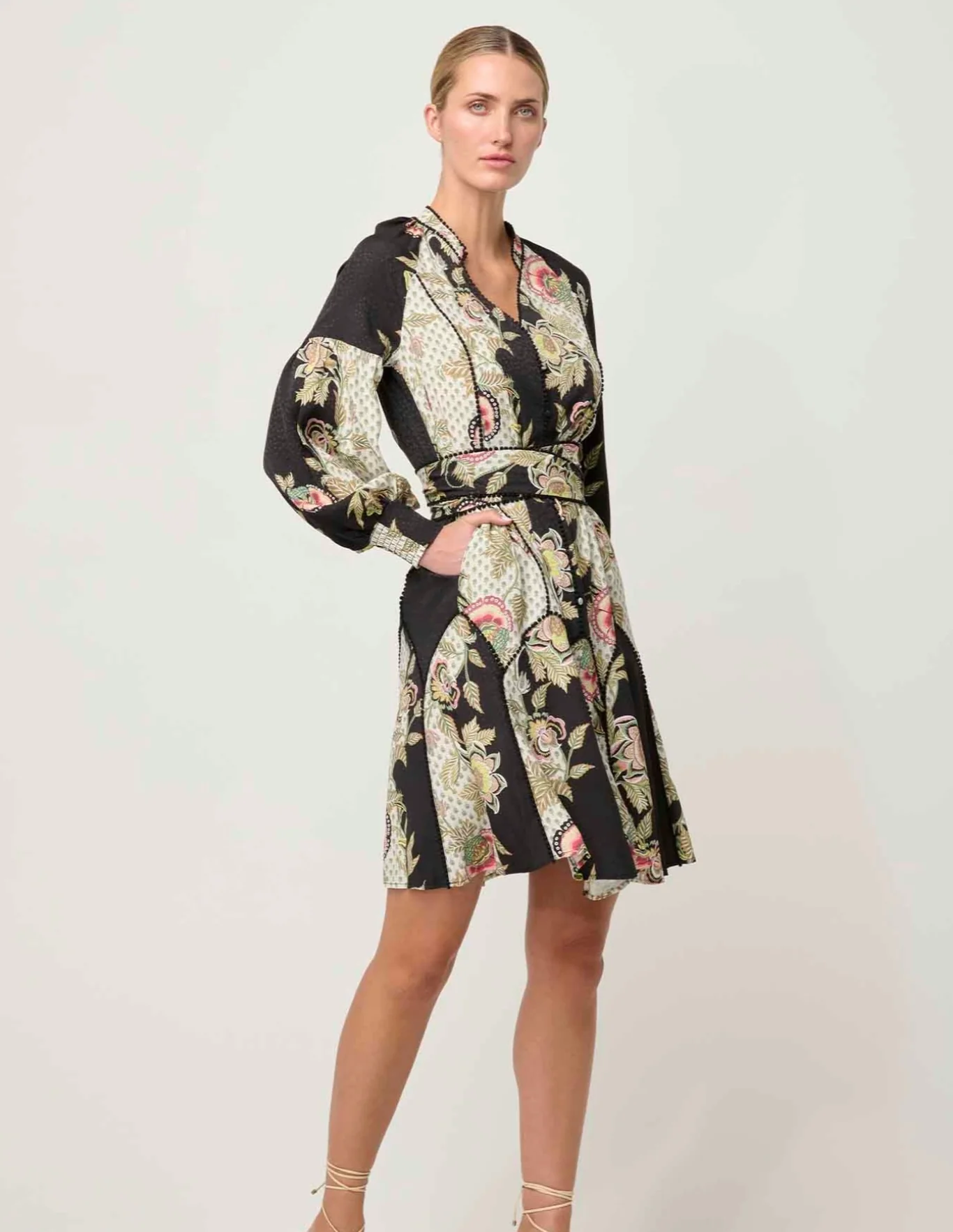 Emersyn Linen Viscose Dress MARIPOSA NERO