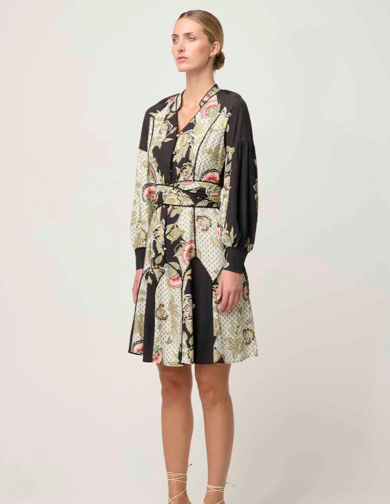 Emersyn Linen Viscose Dress MARIPOSA NERO - Image 5