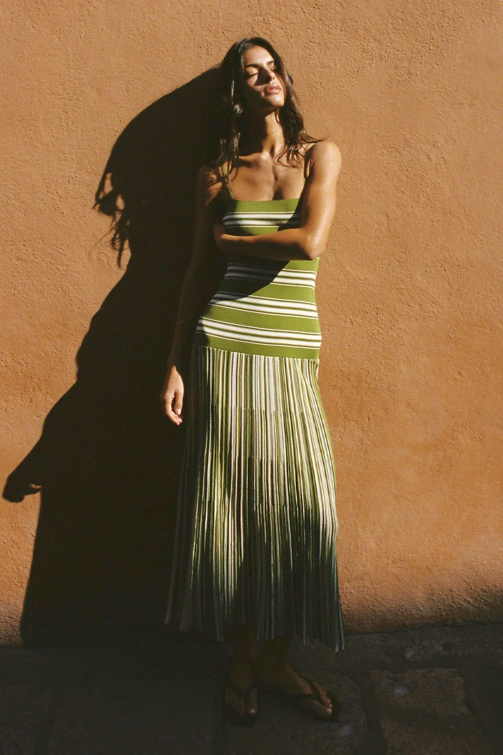 Essenia Knit Dress OMBRE STRIPE MACRO JUNIPER