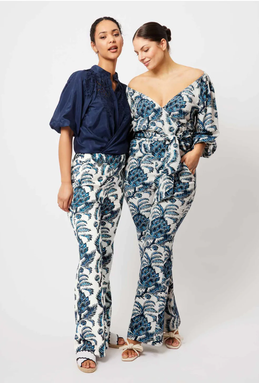 Estelle Linen Wrap Top In Cote D'Azur Pine - Image 5