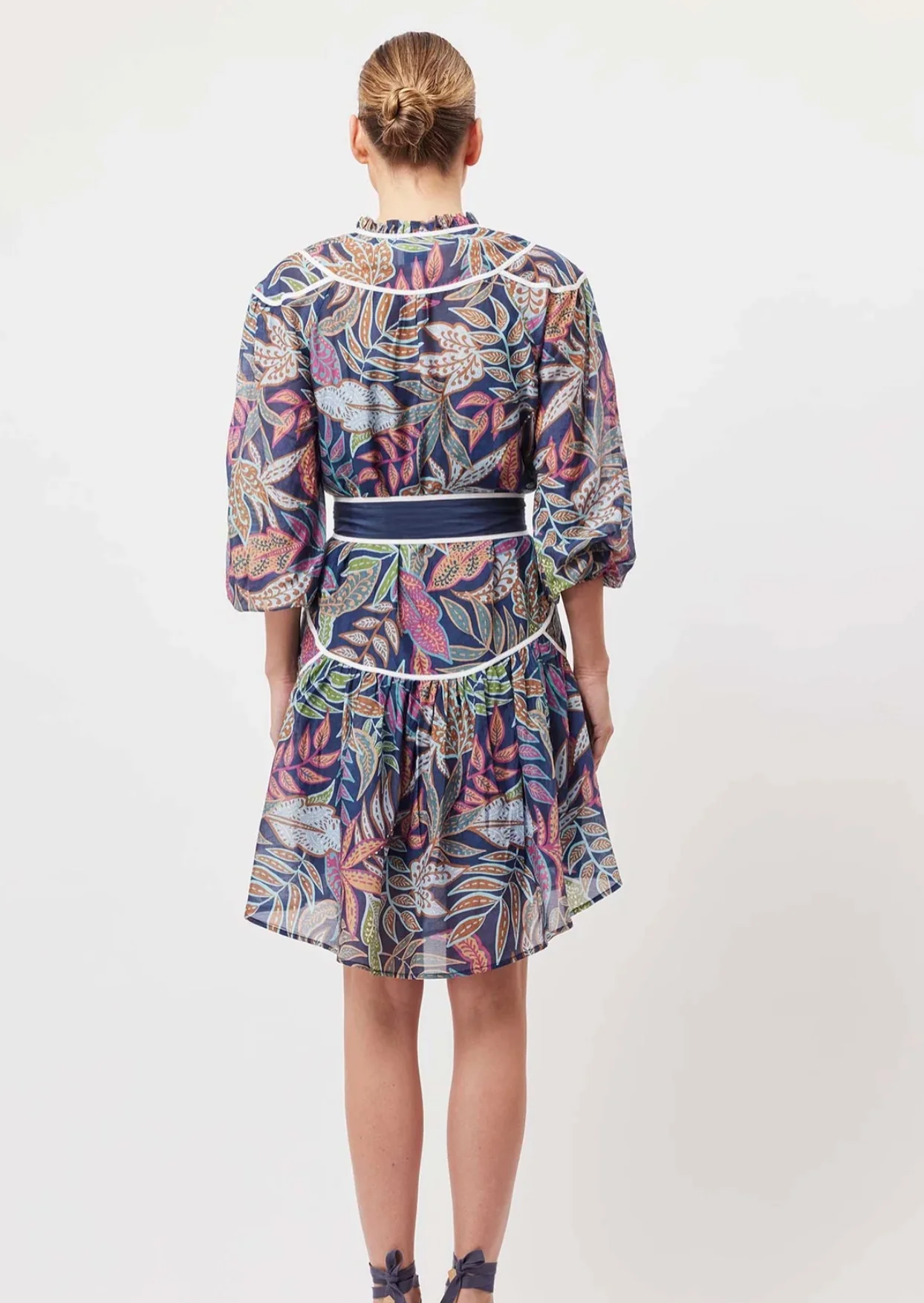 Fiesta Cotton Silk Dress In Fiesta Tropico - Image 5