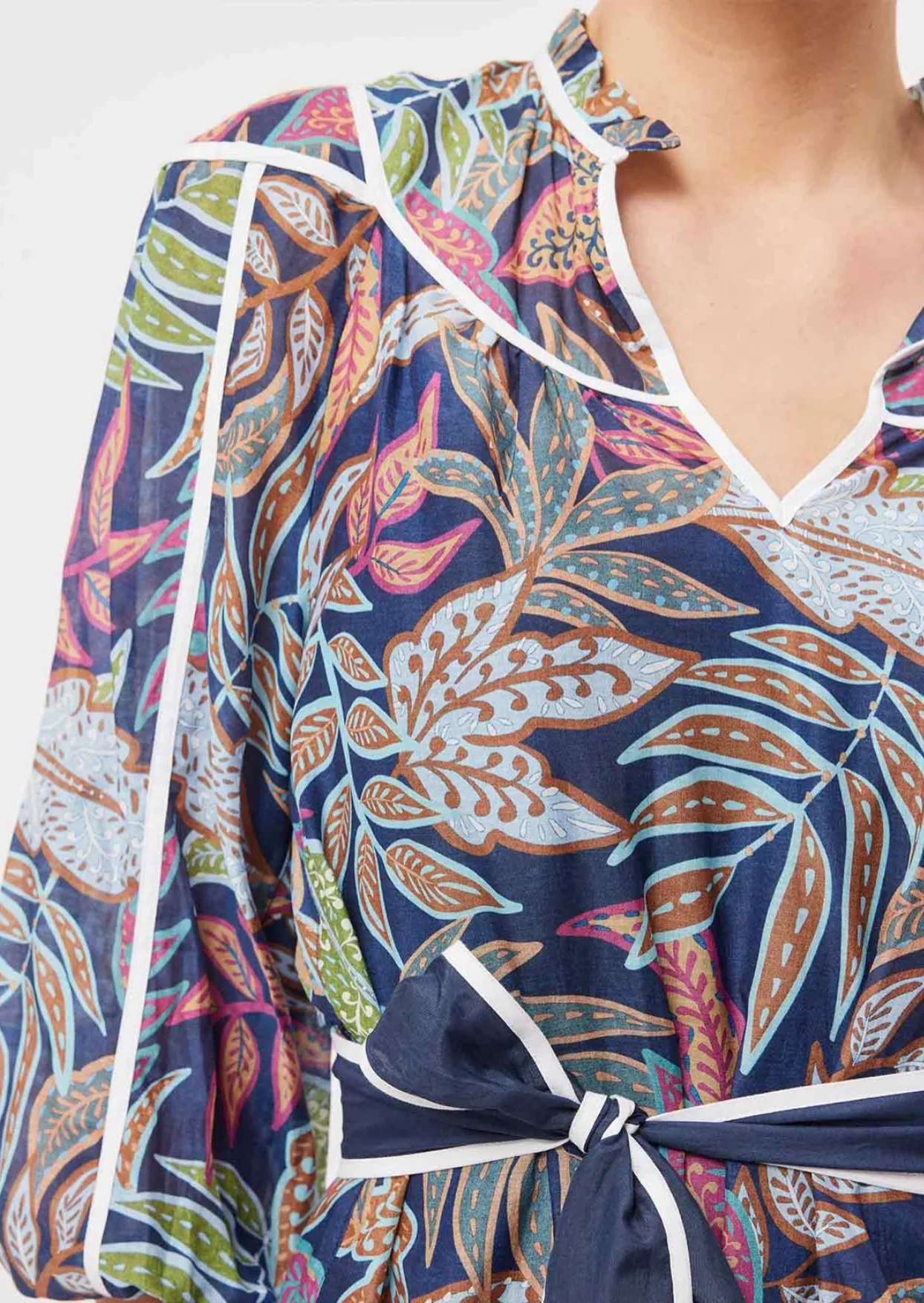 Fiesta Cotton Silk Dress In Fiesta Tropico - Image 7