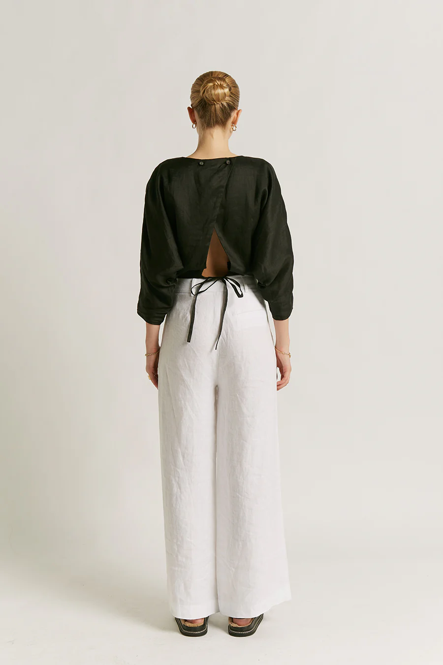 Fleur Linen Pants White - Image 4