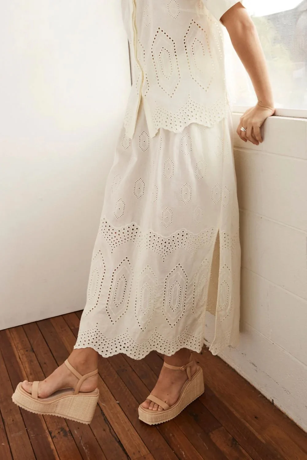 Fond Skirt CREAM BRODERIE
