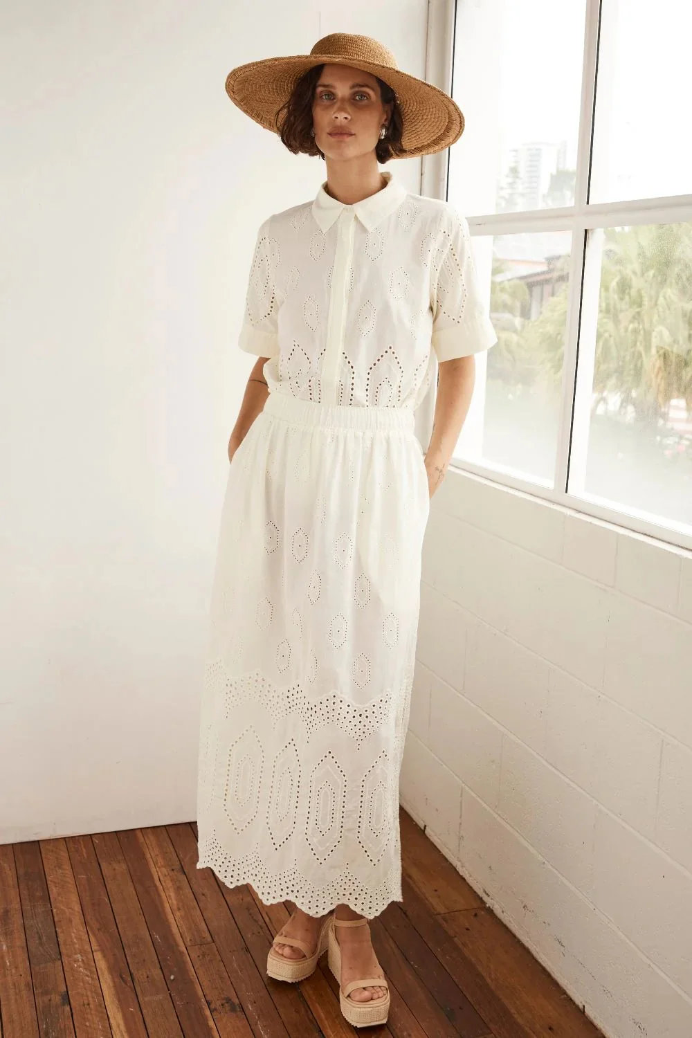 Fond Skirt CREAM BRODERIE - Image 2