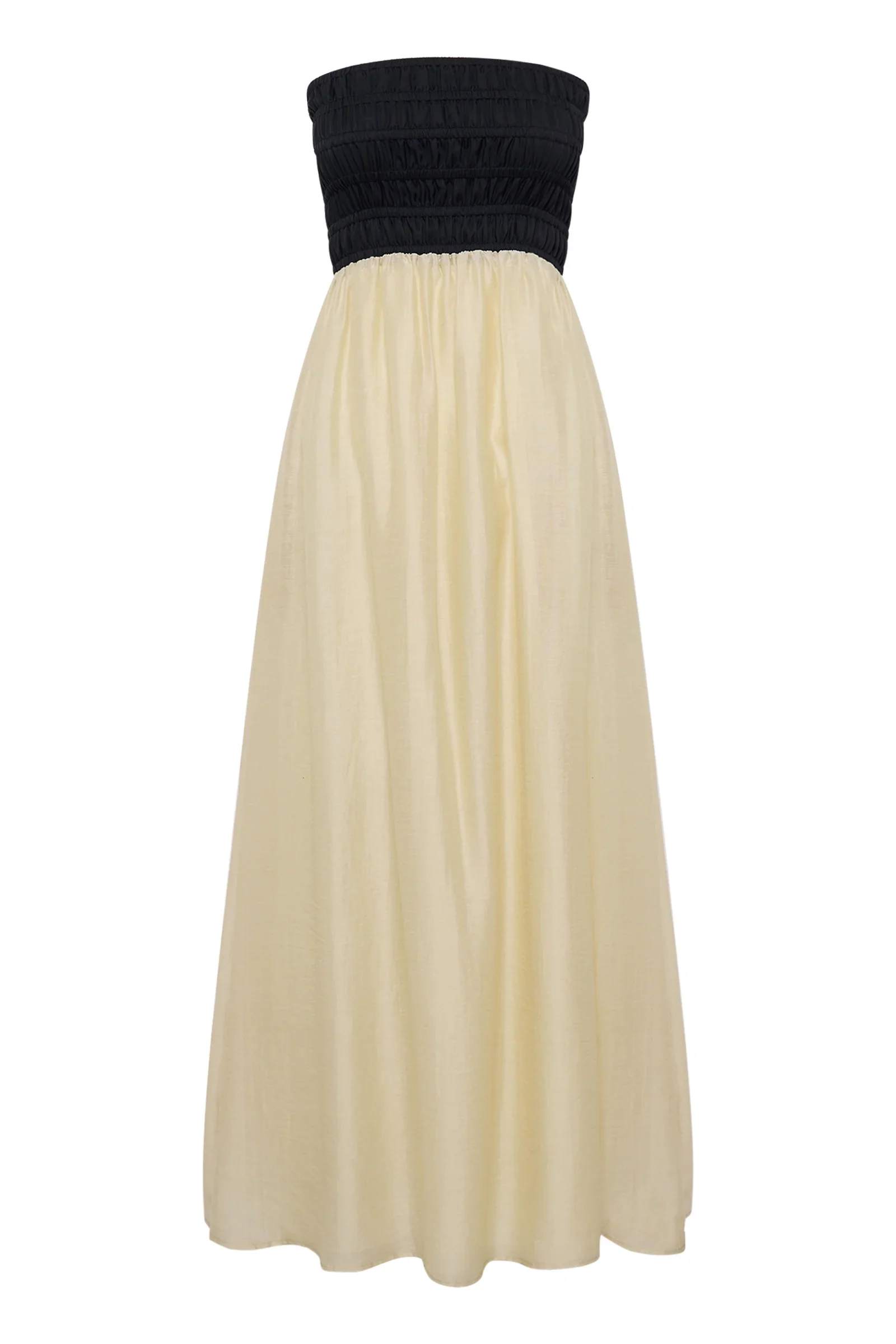 Frances Shirred Maxi Dress CHAMOMILE SPLICE - Image 6