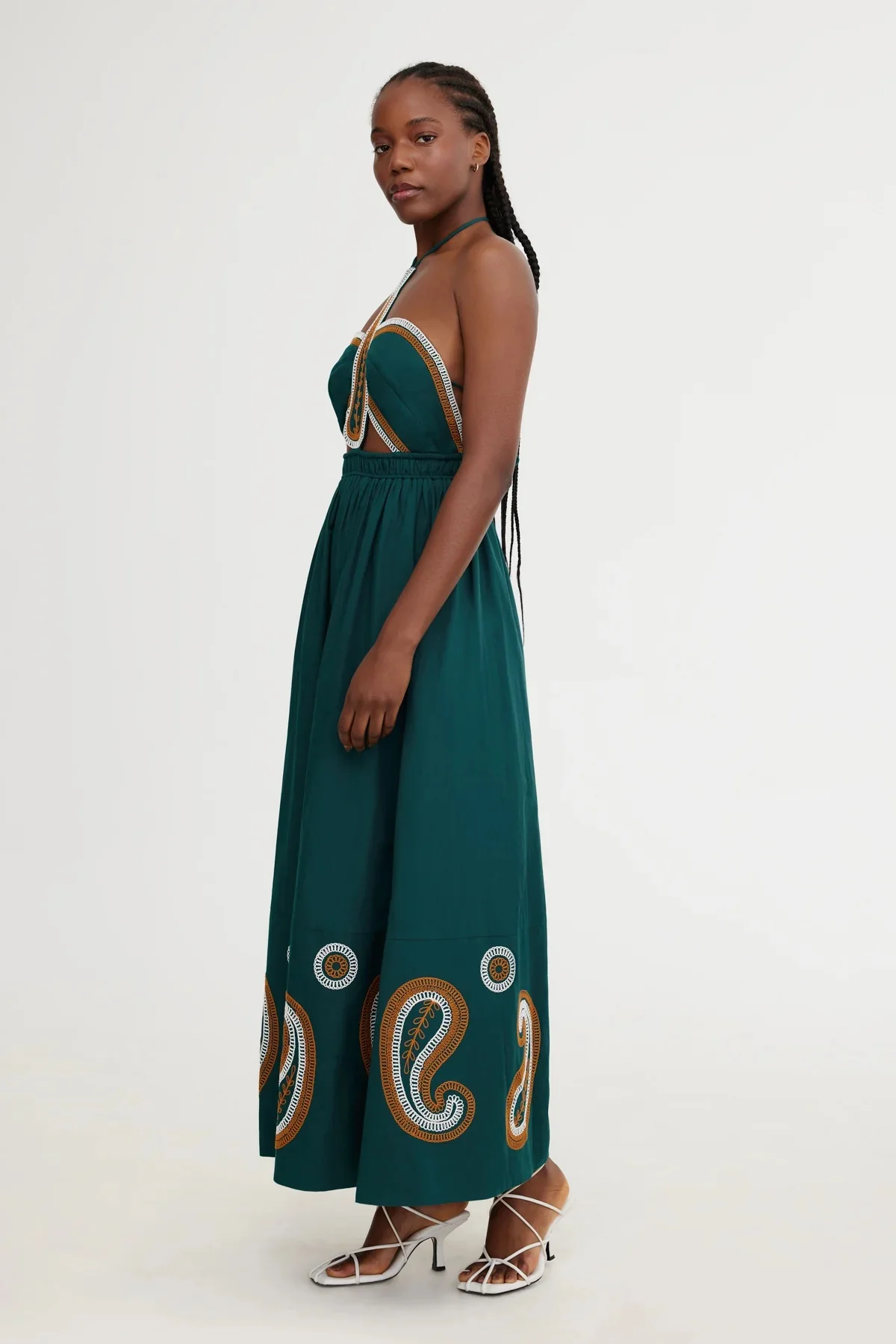 Gita Maxi Dress Deep Teal - Image 2