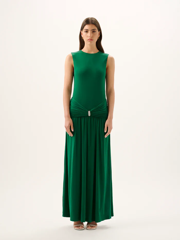Ibiza Cupro Gown EMERALD