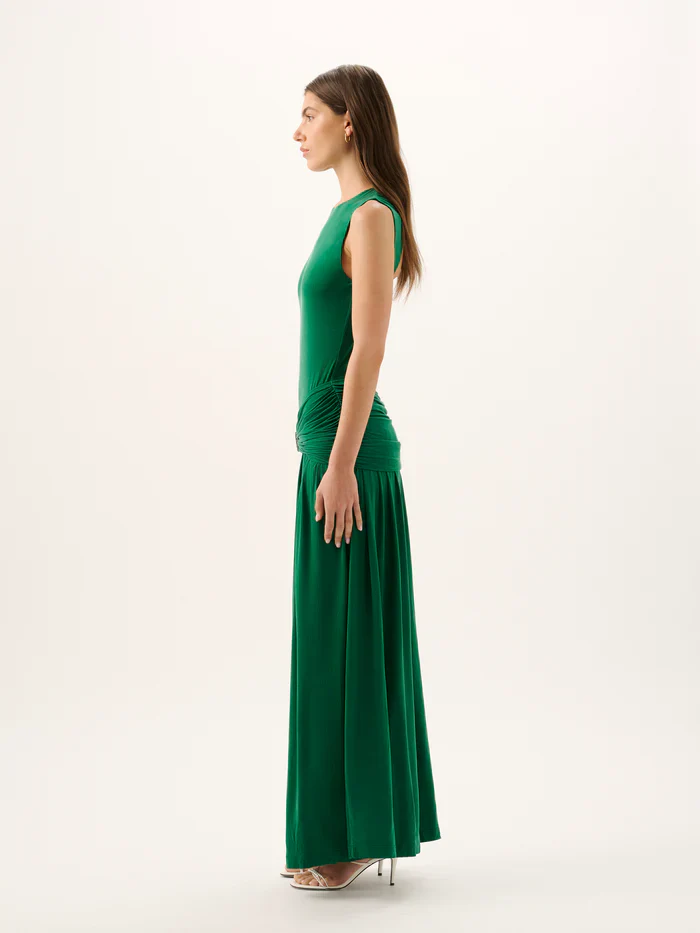 Ibiza Cupro Gown EMERALD - Image 5