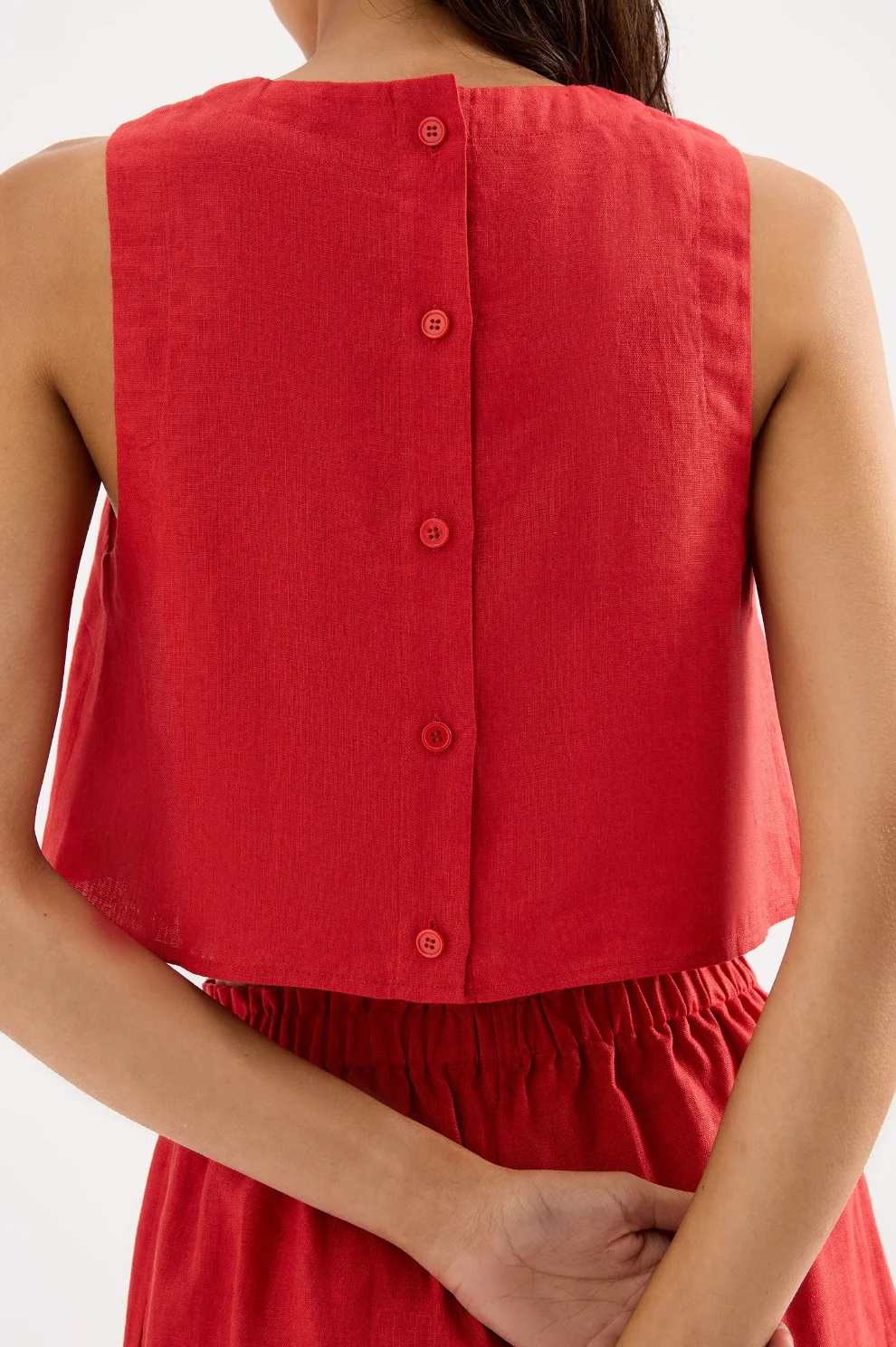 Ingrid Linen Top CHILLI - Image 6