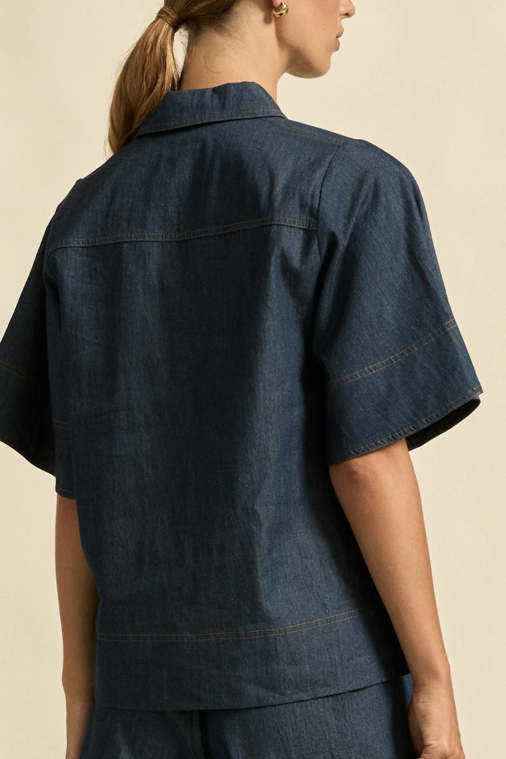Insinuate Top - DARK CHAMBRAY - Image 3