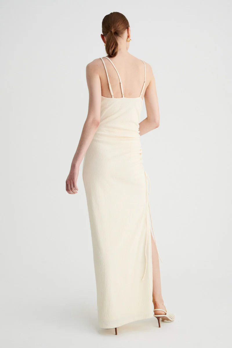 Jacqui Cowl Maxi Dress CREAM - Image 3