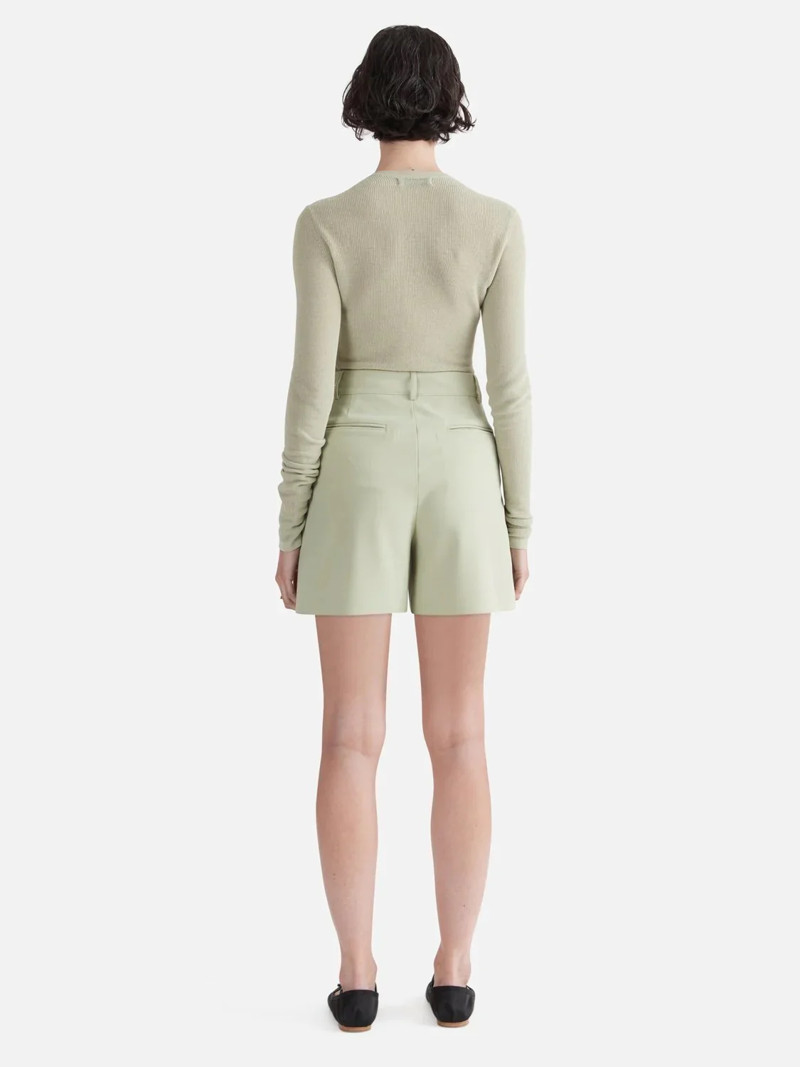Jade Tailored Bermuda Short - Sage - Image 4