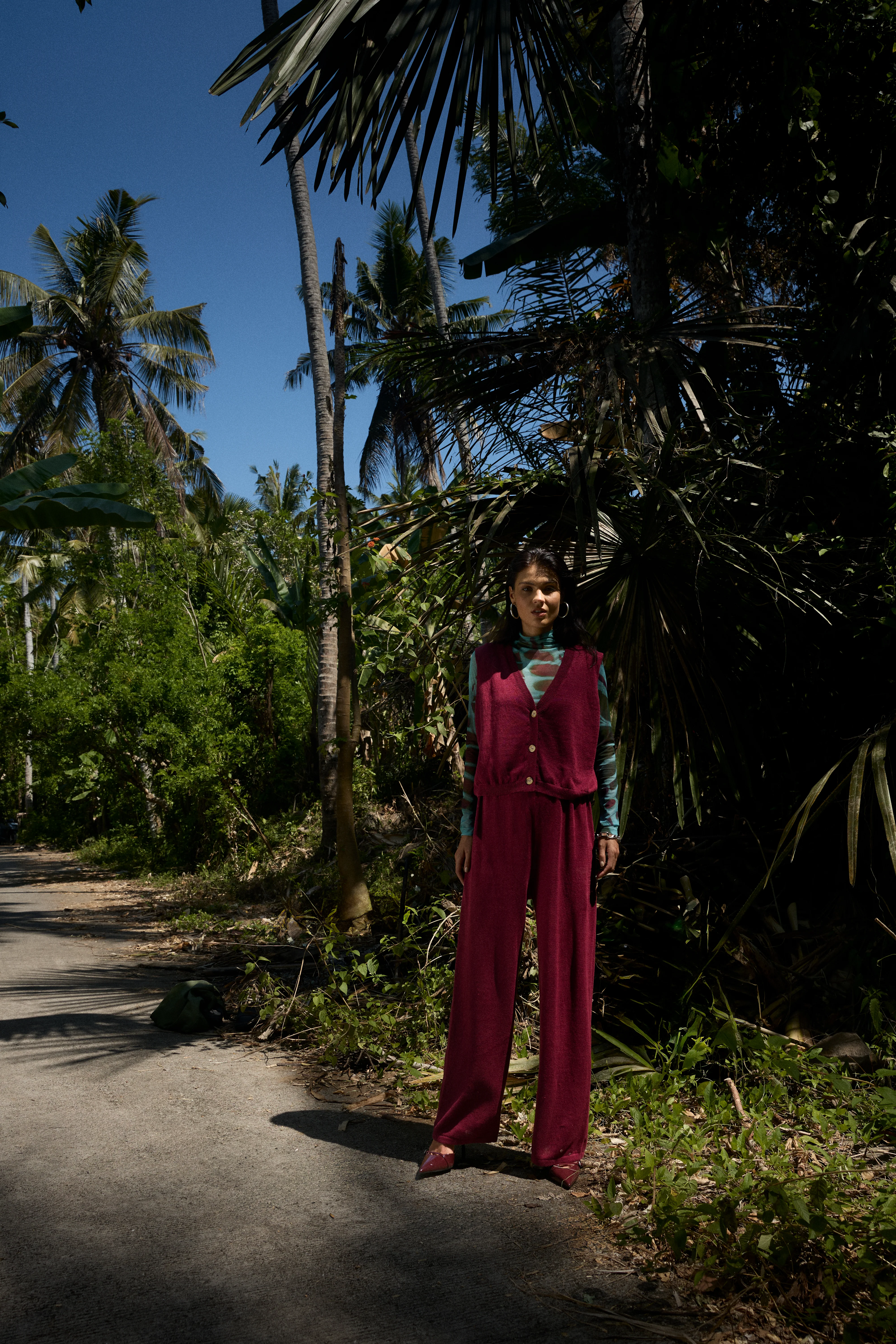 Knit Pants PLUM - Image 3