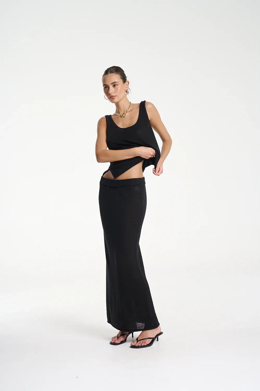 Knit Tank MIDNIGHT BLACK - Image 5